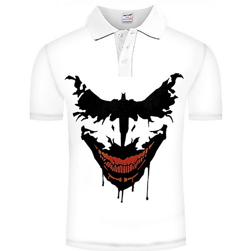 

Men's Graphic Print Polo Daily White