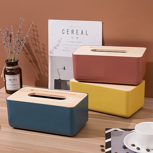 

Tissue Box Paper Towel Organizer Wood Tissue Case Holder Home Table Decor Household Supplies