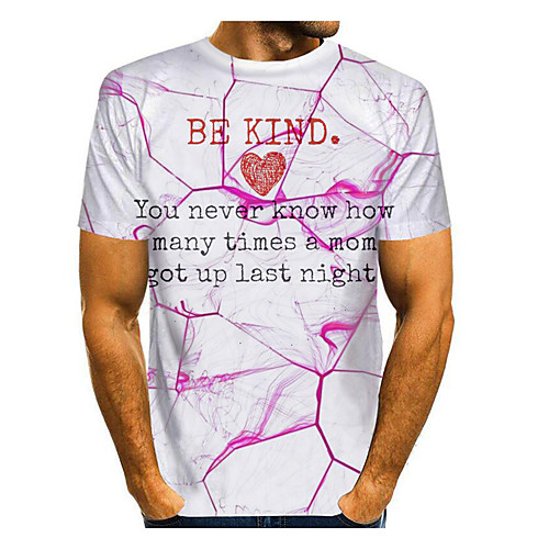 

Men's Graphic Letter Print T-shirt Basic Daily Purple