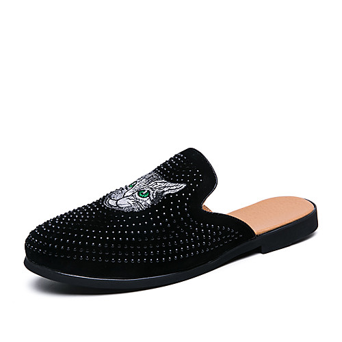 

Men's Summer Casual / Chinoiserie Daily Outdoor Clogs & Mules PU Non-slipping Wear Proof White / Yellow / Sparkling Glitter