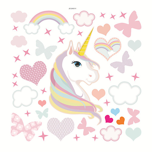 

Hearts /Unicorn Decorative Wall Stickers - Plane Wall Stickers Nursery / Kids Room 4848cm