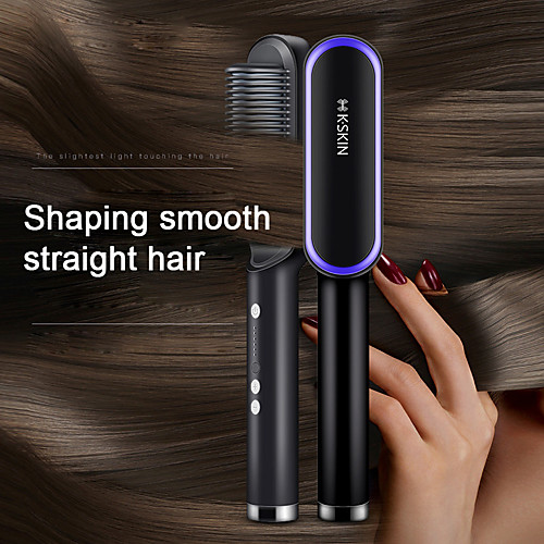 

Hair Straightener Brush Comb Electric Hair Curler TPC Ceramics KD380 Constant Temperature Protection Multifunctional Styling Tool For Woman Man