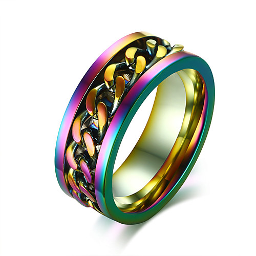 

Men Women Ring 1pc Black Gold Silver Titanium Steel Round Simple Fashion Gift Date Jewelry Classic Wearable
