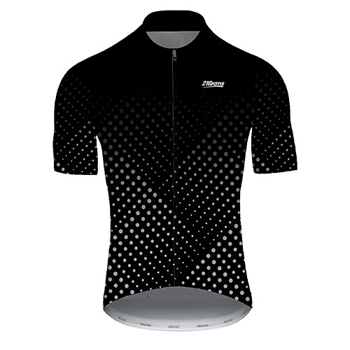 

21Grams Men's Short Sleeve Cycling Jersey Nylon BlackWhite Polka Dot Gradient Solid Color Bike Jersey Top Mountain Bike MTB Road Bike Cycling Quick Dry Breathable Sports Clothing Apparel