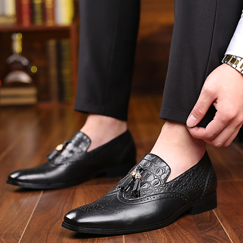 

Men's Oxfords Daily Home PU Black Yellow Brown Fall Spring