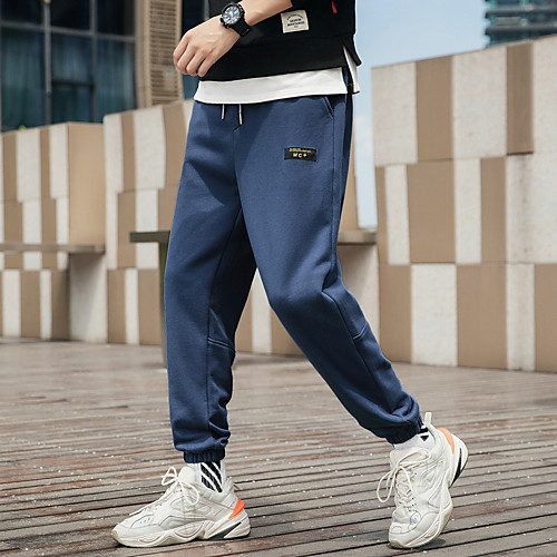 

Men's Jogger Pants Joggers Running Pants Track Pants Sports Pants 1pc Beam Foot Drawstring Sports Pants / Trousers Sweatpants Bottoms Fitness Gym Workout Workout Breathable Comfortable Plus Size