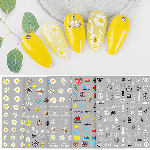 

1 pcs 3D Nail Stickers Creative / Daisy nail art Manicure Pedicure Water Resistant / Ergonomic Design / Multi Function Korean / Fashion Party / Evening / Daily / Festival