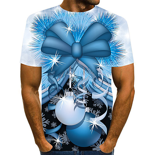 

Men's Graphic Print T-shirt Street chic Exaggerated Daily Going out Rainbow