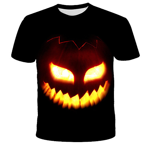 

Men's Graphic Cartoon Red Print T-shirt Street chic Exaggerated Daily Holiday Black