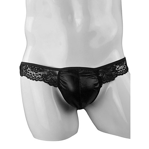 

Men's Lace G-string Underwear - Normal Low Waist Black Red One-Size