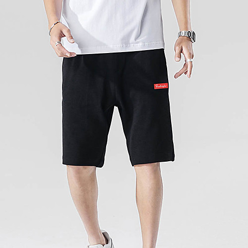 

Men's Running Shorts Running Split Shorts Athletic Shorts 1pc Pocket Drawstring Elastane Sports Shorts Running Fitness Jogging Training Breathable Quick Dry Soft Solid Colored Fashion Black