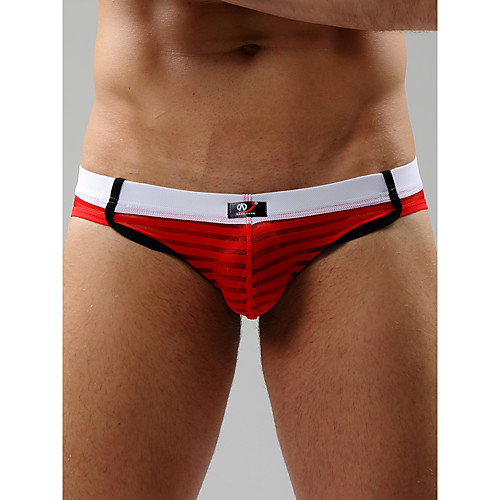 

Men's Basic Briefs Underwear - Normal Low Waist Blue Red Khaki S M L