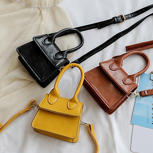

Women's PU Crossbody Bag Solid Color Black / Yellow / Brown