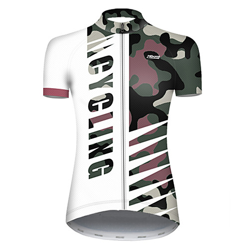 

21Grams Women's Short Sleeve Cycling Jersey Camouflage Camo / Camouflage Bike Top Mountain Bike MTB Road Bike Cycling Breathable Sports Clothing Apparel / Micro-elastic