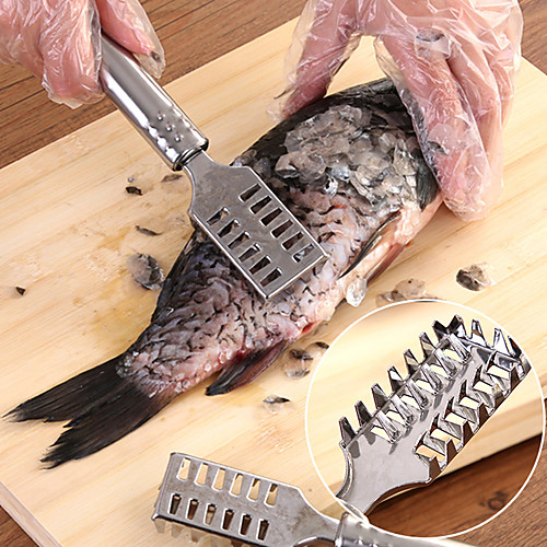 

Fast Cleaning Fish Skin Scales Brush Shaver Remover Cleaner Descaler Skinner Scaler Fishing Tools Gadget Stainless Steel