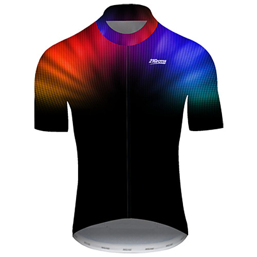 

21Grams Men's Short Sleeve Cycling Jersey Nylon Black / Red Gradient Solid Color Bike Jersey Top Mountain Bike MTB Road Bike Cycling Quick Dry Breathable Sports Clothing Apparel / Micro-elastic
