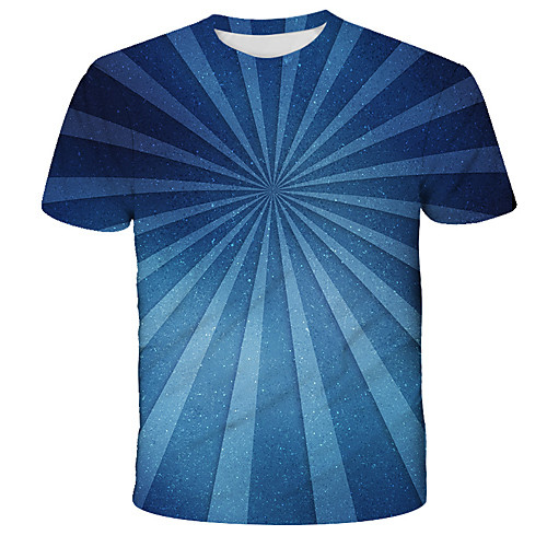 

Men's Graphic Dusty Blue Print T-shirt Street chic Exaggerated Daily Holiday Blue