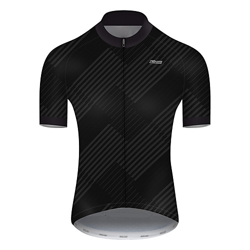 

21Grams Men's Short Sleeve Cycling Jersey Nylon Polyester Black Plaid / Checkered Patchwork Bike Jersey Top Mountain Bike MTB Road Bike Cycling Breathable Quick Dry Ultraviolet Resistant Sports