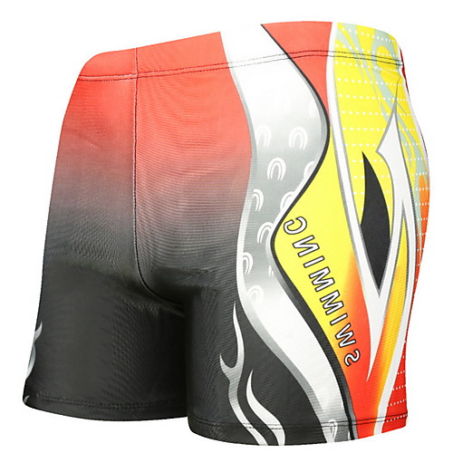 

Men's Beach board shorts Swimwear Swimsuit - 3D Print Quick Dry L XL XXL Yellow Orange