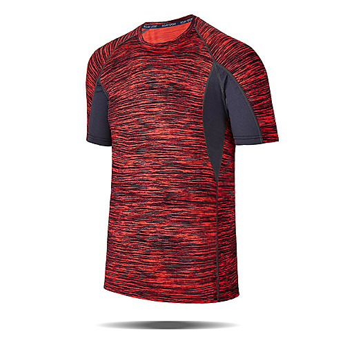 

Men's Short Sleeve Running Shirt Tee Tshirt Summer Moisture Wicking Quick Dry Breathable Fitness Gym Workout Running Walking Jogging Sportswear Blue Red Gray Activewear Stretchy