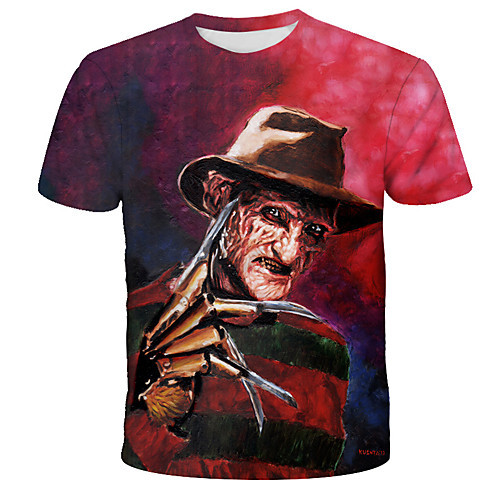 

Men's Graphic Print T-shirt Street chic Exaggerated Daily Holiday Rainbow