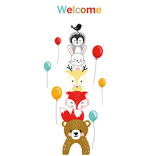 

Animals Cute Wall Stickers Animal Wall Stickers Decorative Wall Stickers PVC Home Decoration Wall Decal Wall / Window Decoration 1pc