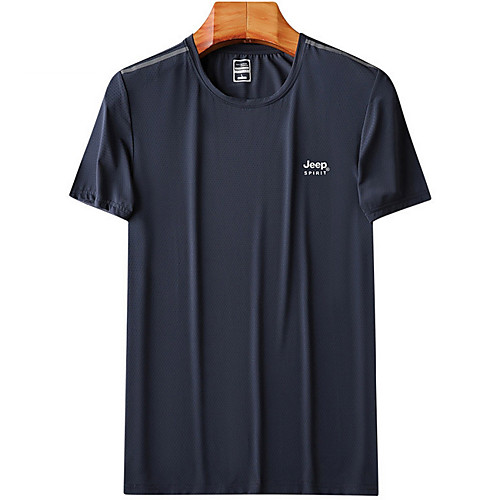 

Men's Solid Colored T-shirt Daily Black / Blue / Navy Blue