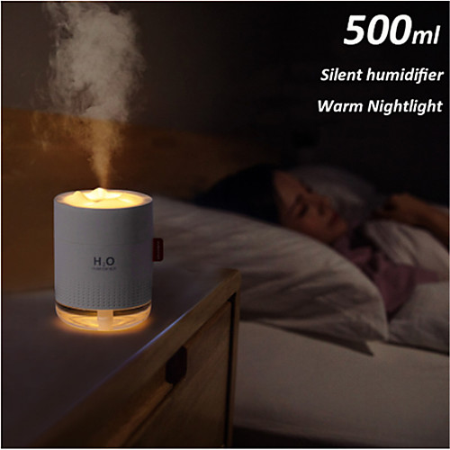 

Portable Ultrasonic Humidifier 500ML Snow Mountain H2O USB Diffuser With Romantic Night Lamp Humidificador Difusor