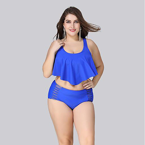 

Women's Royal Blue Tankini Swimwear Swimsuit - Solid Colored XL XXL XXXL Royal Blue