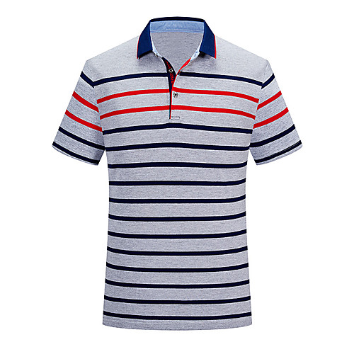 

Men's Striped Polo Daily Work Red / Yellow / Gray