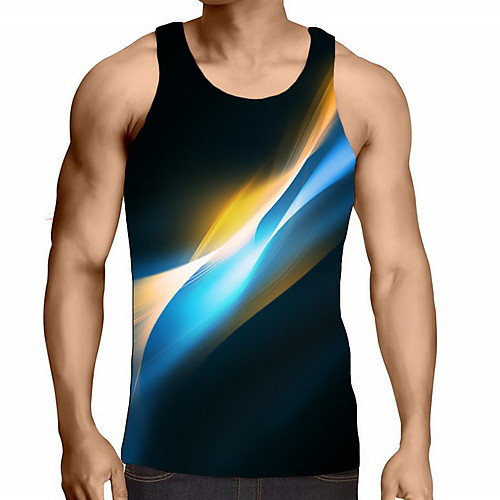 

Men's Graphic 3D Print Print Tank Top Daily Black