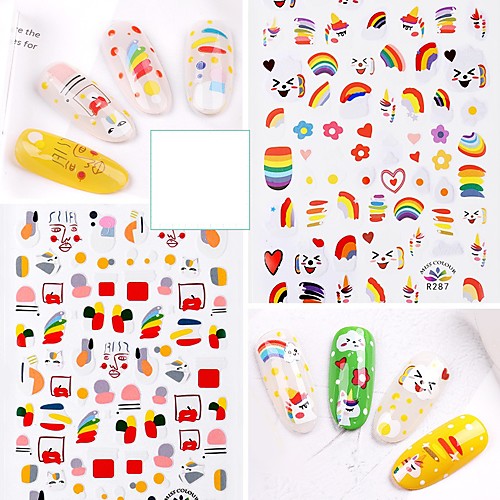 

1 pcs Full Nail Stickers Cartoon Series / Creative nail art Manicure Pedicure Ergonomic Design / Creative Sweet / Cute Daily / Birthday Party