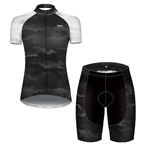 

21Grams Women's Short Sleeve Cycling Jersey with Shorts Camouflage Camo / Camouflage Bike Breathable Sports Patterned Mountain Bike MTB Road Bike Cycling Clothing Apparel / Stretchy