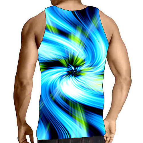 

Men's Graphic Print Tank Top Street chic Exaggerated Daily Going out Rainbow