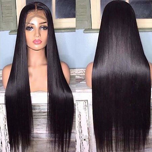 

Remy Human Hair Full Lace Lace Front Wig Free Part style Brazilian Hair Natural Straight Natural Wig 150% Density Odor Free Soft Best Quality Hot Sale Comfortable Women's Long Human Hair Lace Wig