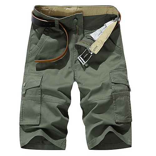 

Men's Basic Daily Loose Shorts Tactical Cargo Pants - Solid Colored Summer Army Green Khaki US32 / UK32 / EU40 / US34 / UK34 / EU42 / US36 / UK36 / EU44