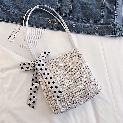 

Women's Bow(s) Polyester Crossbody Bag White / Black