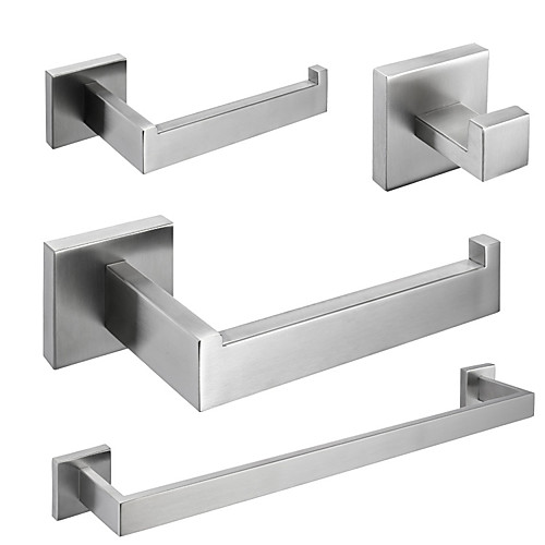 

Towel Bar / Robe Hook New Design Modern Stainless Steel 4pcs - Bathroom Single