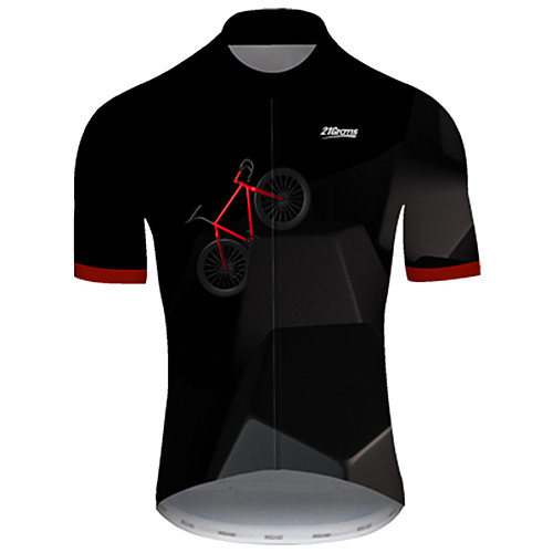 

21Grams Men's Short Sleeve Cycling Jersey Black / Red Bike Top Mountain Bike MTB Road Bike Cycling Breathable Sports Clothing Apparel / Micro-elastic