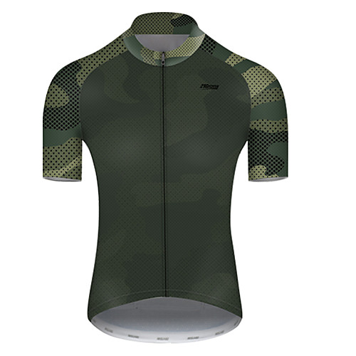 

21Grams Men's Short Sleeve Cycling Jersey Nylon Camouflage Patchwork Solid Color Camo / Camouflage Bike Jersey Top Mountain Bike MTB Road Bike Cycling Breathable Quick Dry Sports Clothing Apparel