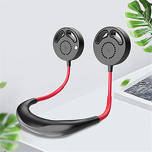 

Bladeless Portable Mini Fan USB Rechargeable Quiet Hand Free Personal Fan 3 Adjustable Speed Wearable Neckband Neck Fan