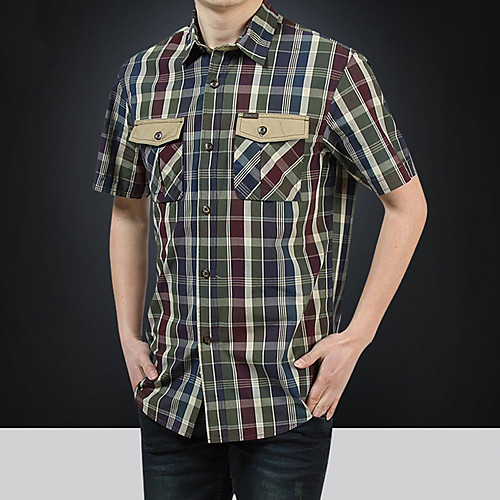 

Men's Plaid Shirt Daily Blue / Khaki / Brown