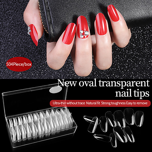 

1 set ABS Glossy Ergonomic Design Multi Function Simple Basic Office / Career Daily Artificial Nail Tips for Finger Nail