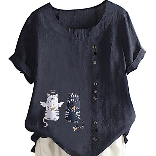 

Women's Graphic Blouse Daily White / Red / Army Green / Navy Blue