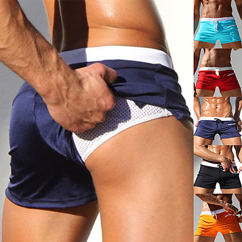 

Men's Swim Shorts Swim Trunks Board Shorts Breathable Quick Dry Zipper Pocket Drawstring - Swimming Diving Surfing Spring & Fall Summer / Micro-elastic / Beach