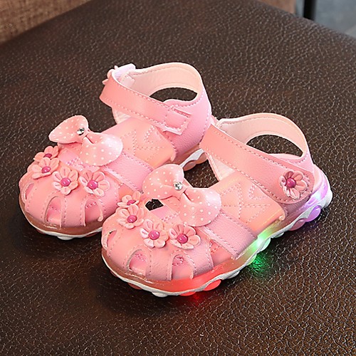 

Girls' LED Shoes PVC Sandals Little Kids(4-7ys) White / Fuchsia / Pink Summer