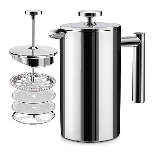 

Coffee Maker French Press Stainless Steel Coffee Machine Double-Wall Insulated Coffee Tea Maker Pot coffee pot 1L