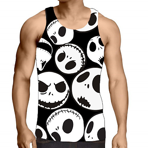 

Men's Graphic Print Tank Top Daily Black