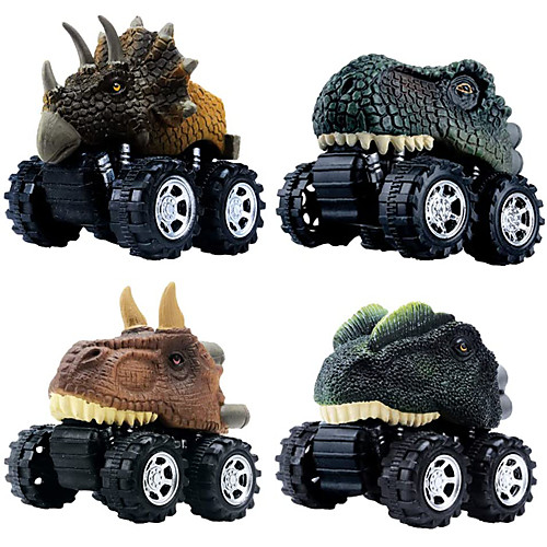 

Pull Back Car / Inertia Car Jurassic Dinosaur Tyrannosaurus Tyrannosaurus Rex Creative Cool PVC (Polyvinylchlorid) Mini Car Vehicles Toys for Party Favor or Kids Birthday Gift 4 pcs