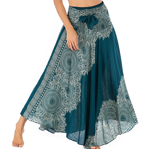 

Women's Soft Skirts Floral Black Wine Green